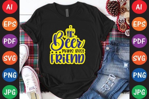 Beer Mans Best Friend: A Versatile Graphics and T-Shirt Design