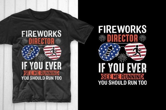 Fireworks Director: A Festive 4th of July T-Shirt Design
