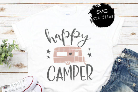 Happy Camper Svg Cut Files: Ideal for T-Shirt Designs and Graphics