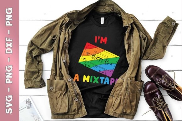 Im a Mixtape Polysexual Pride Flag LGBTQ: A Graphic for T-Shirt Designs