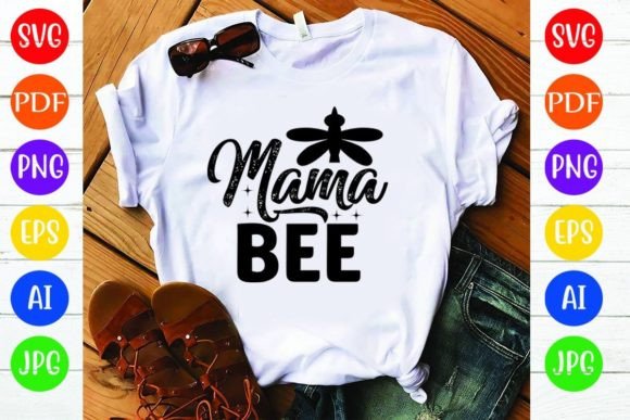 Mama Bee: A Charming Graphic for T-Shirt Designs and More