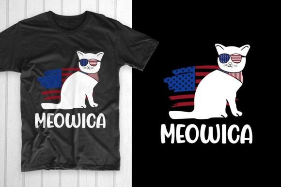 Meowica Kitty Cat: A Charming Graphic for T-Shirt Designs