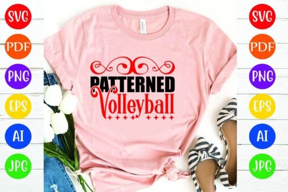 Patterned Volleyball: A Versatile Graphic for T-Shirt Designs