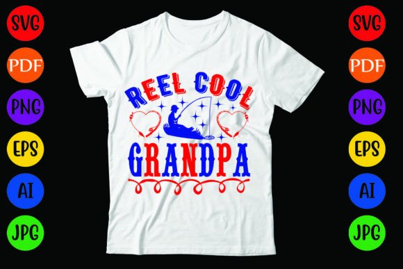 Reel Cool Grandpa: A Versatile Graphics and T-Shirt Design