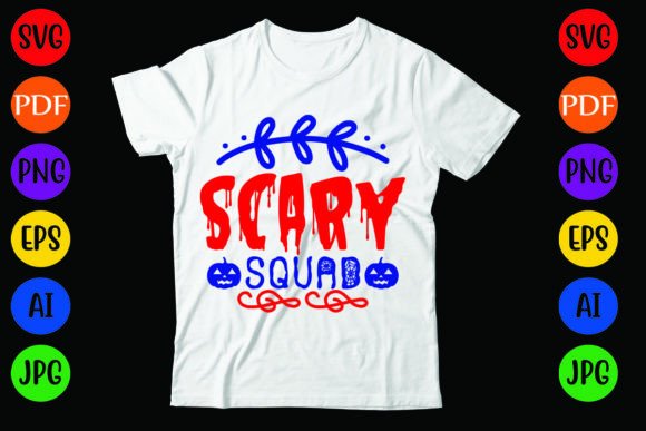 Scary Squad: A Versatile Halloween T-Shirt and Graphics Asset